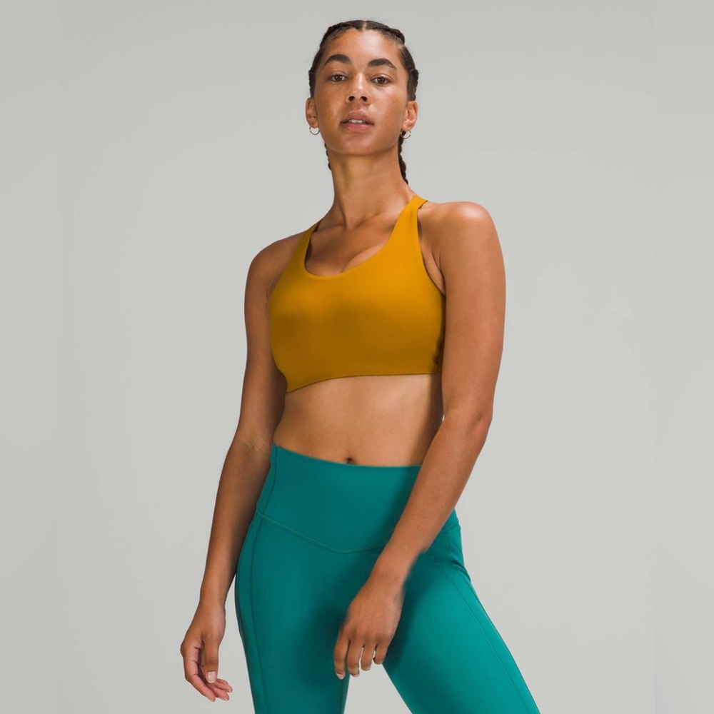 Lululemon Energy Bra *High Support, Size 34D, Gold Spice/brown/yellow